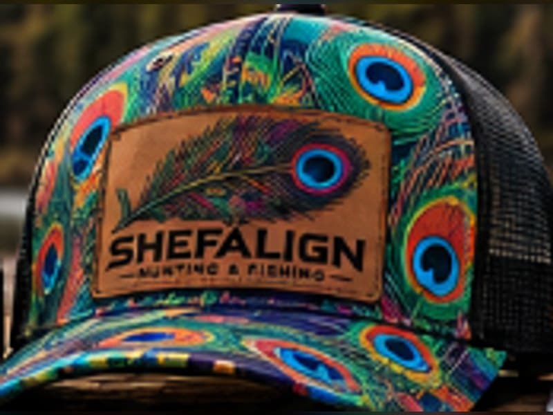 Peacock Feather Trucker Cap